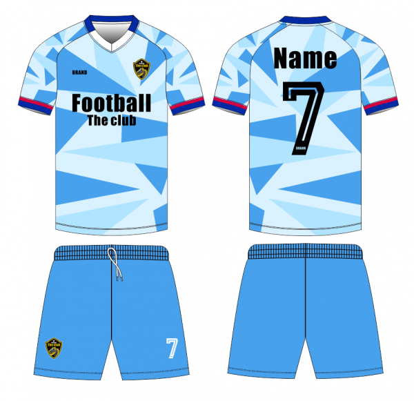 Custom Logo Soccer Uniform Shirt and Shorts Low MOQ Custom Brand Accepted Football Jersey for Summer Sports Wear